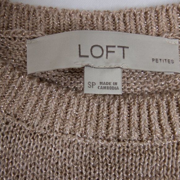 New! Loft Shimmer Dolman Sweater Tee, color:‎ Rose Gold - Picture 11 of 16